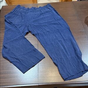 Harper Greer Navy Blue Rayon Jacquard Pants NWT